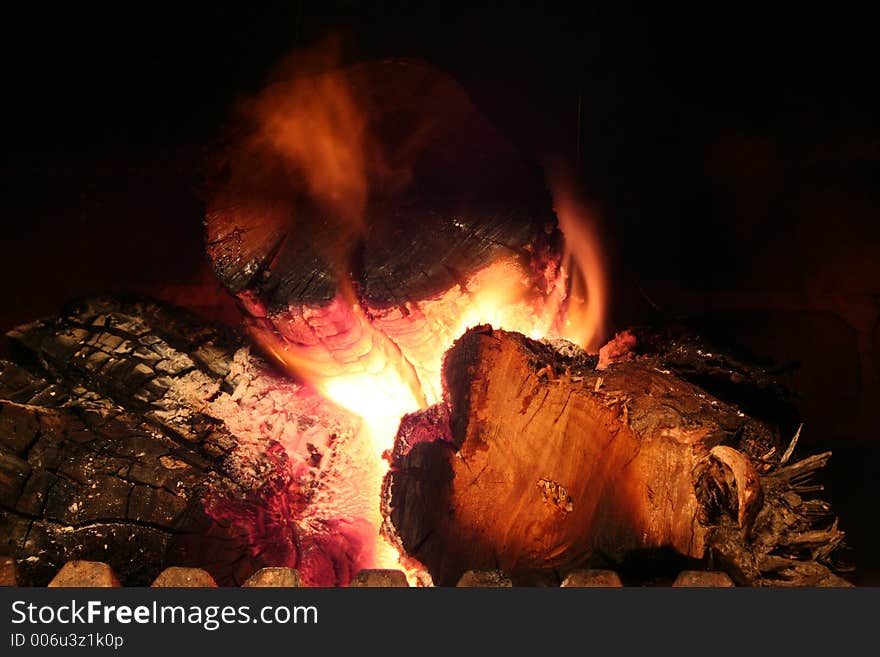 Fireplace fire log