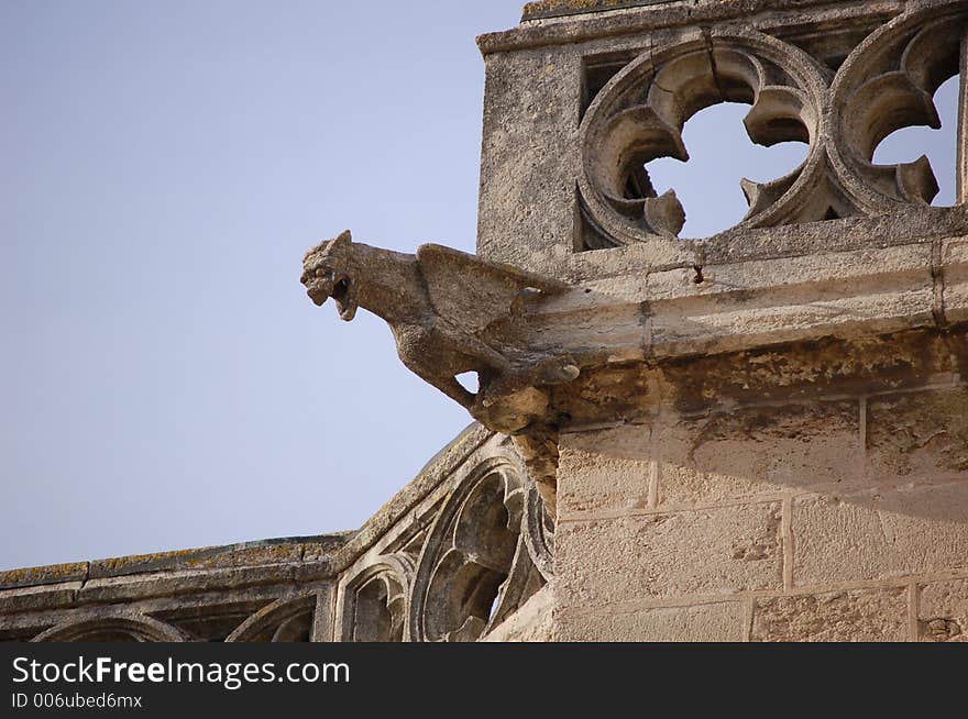 An old gargoyle screaming