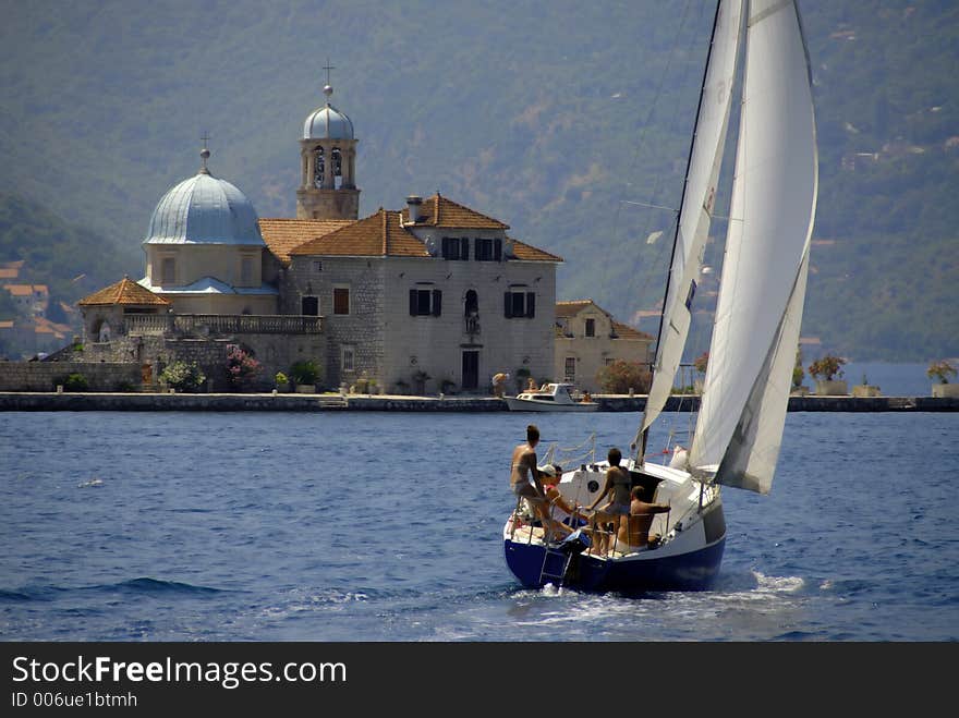 Regata in kotor bay, in montenegro. Regata in kotor bay, in montenegro