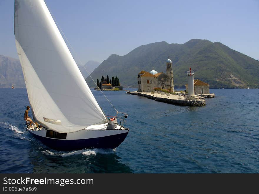 Regata in kotor bay, in montenegro. Regata in kotor bay, in montenegro