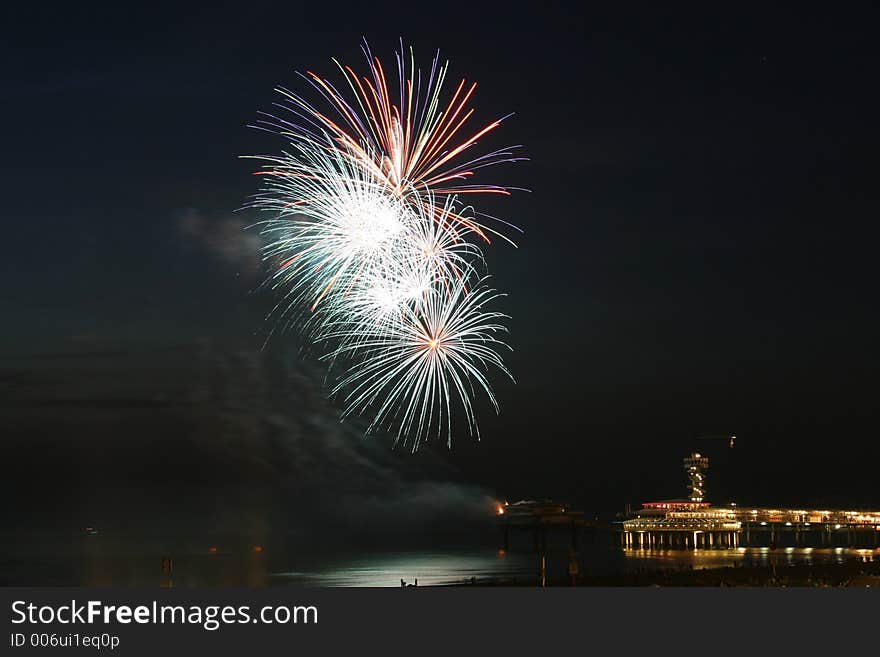 Firework in scheveningen