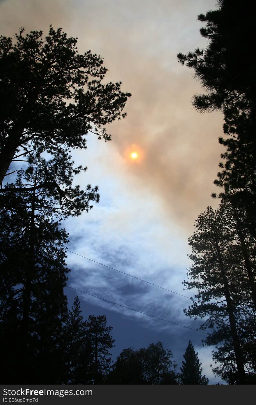 Smoky Sky During a Wildfire