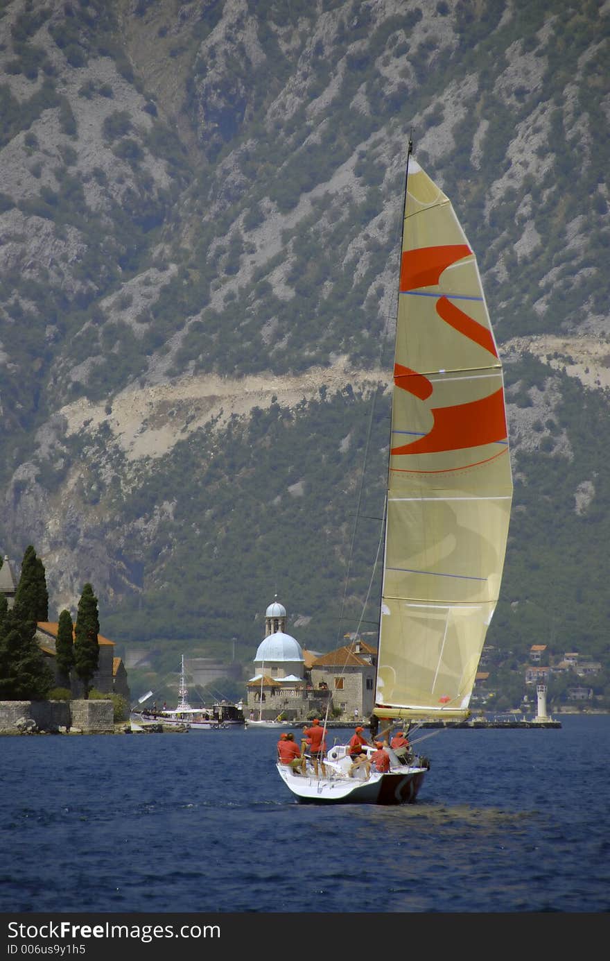 Regata in kotor bay, in montenegro. Regata in kotor bay, in montenegro