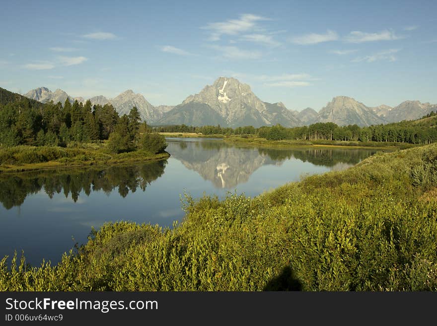 Oxbow Bend, Snake River, Mount Moran, Grand Tetons, Wyoming