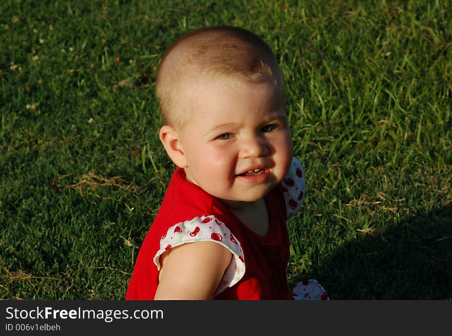 Baby on grass