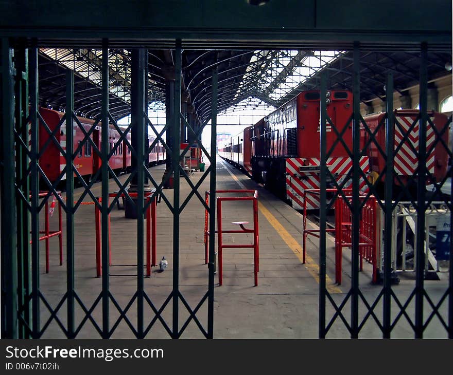 Classic railway station at argentina