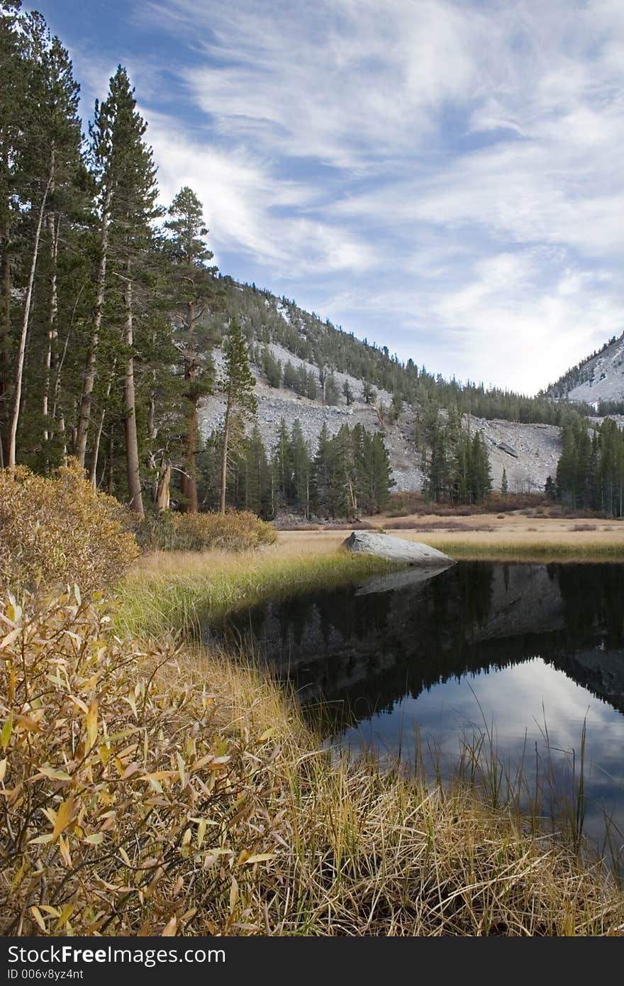 Scenic mountain lake,High Sierra lake