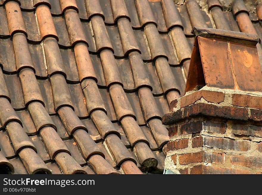 Prague tile roofs