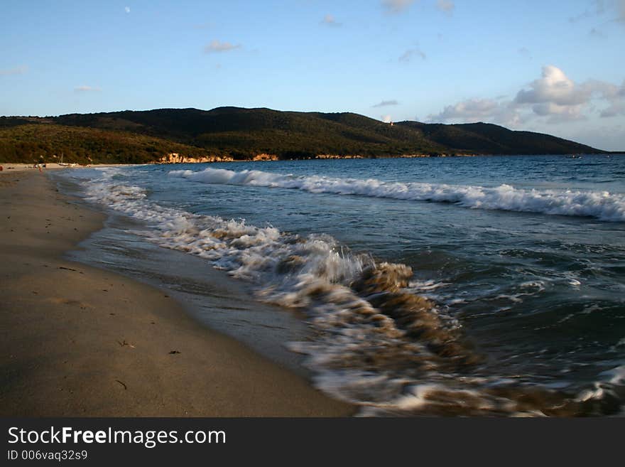 Seashore in the evening