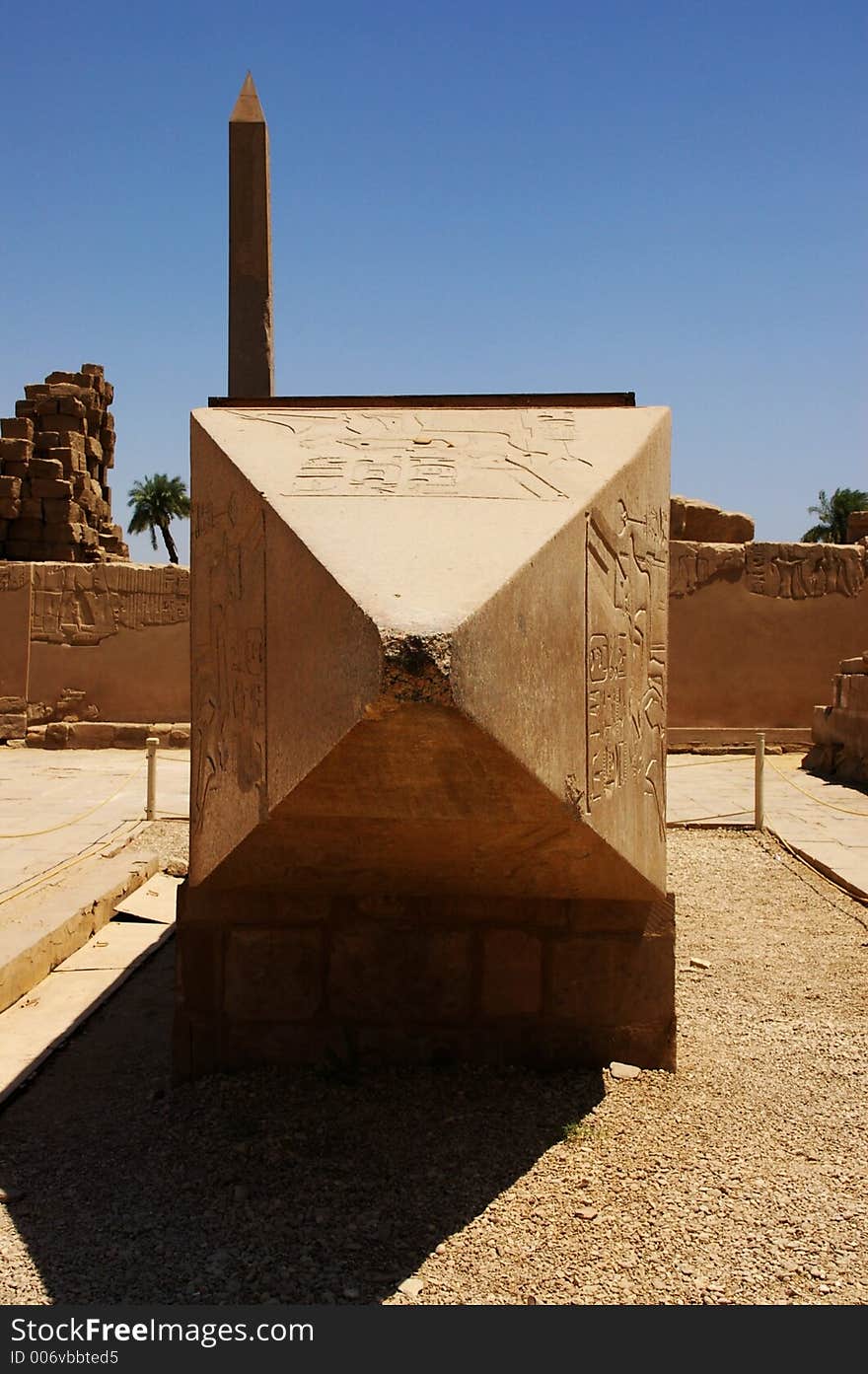 Luxor fallen obelisk. Luxor fallen obelisk