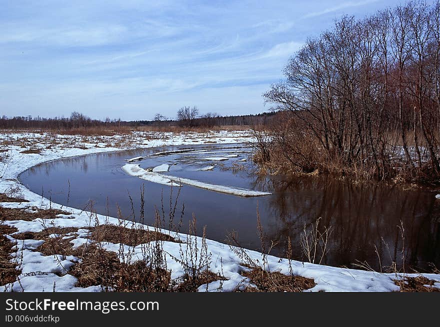 March. River.