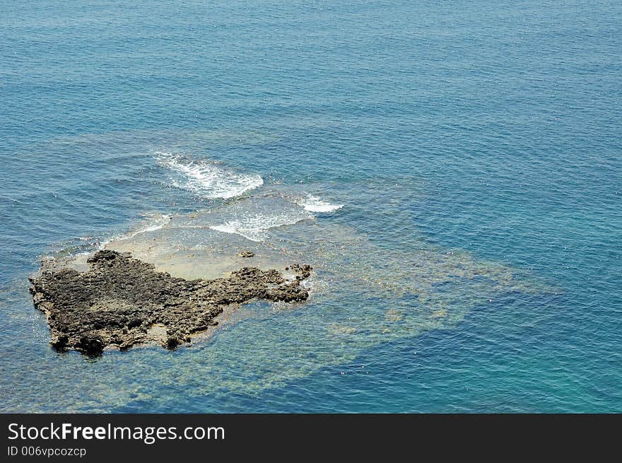 Small rock island. Small rock island