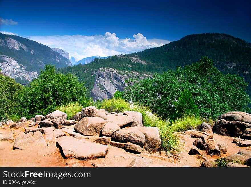 The Yosemite Valley in Yosemite National Park, California