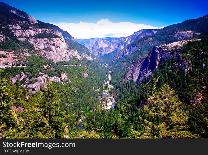 The Yosemite Valley in Yosemite National Park, California