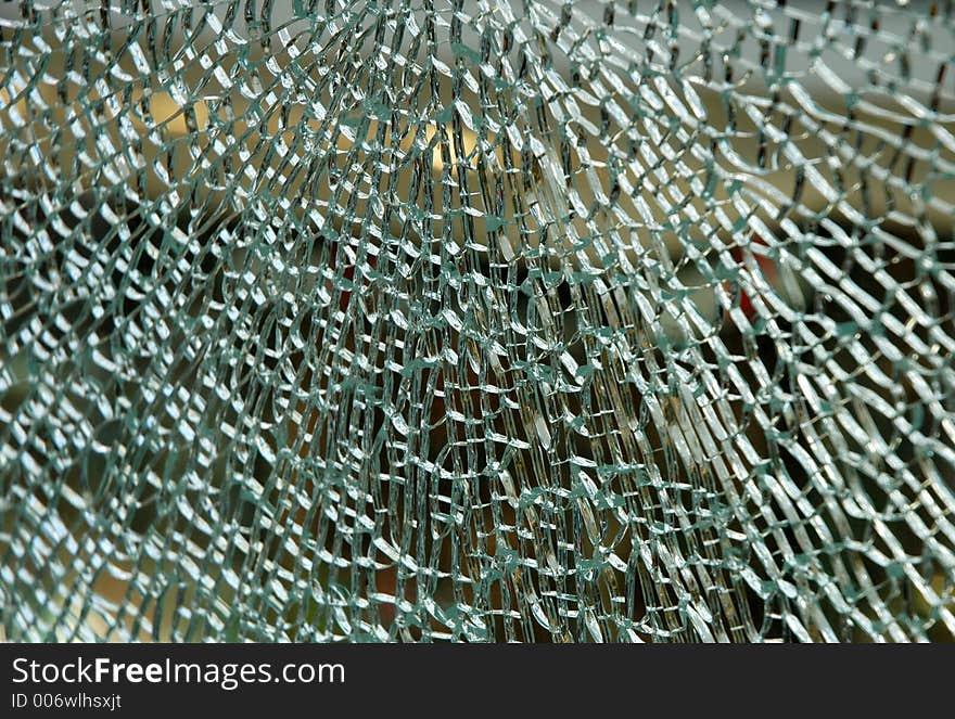 Broken sheet of glass. Broken sheet of glass