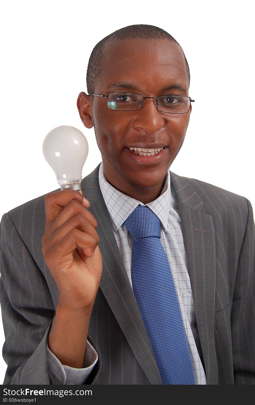 This is an image of a man having a eureka moment. He has discovered a solution to a major problem. (Designers can add lighting to the bulb). This is an image of a man having a eureka moment. He has discovered a solution to a major problem. (Designers can add lighting to the bulb)