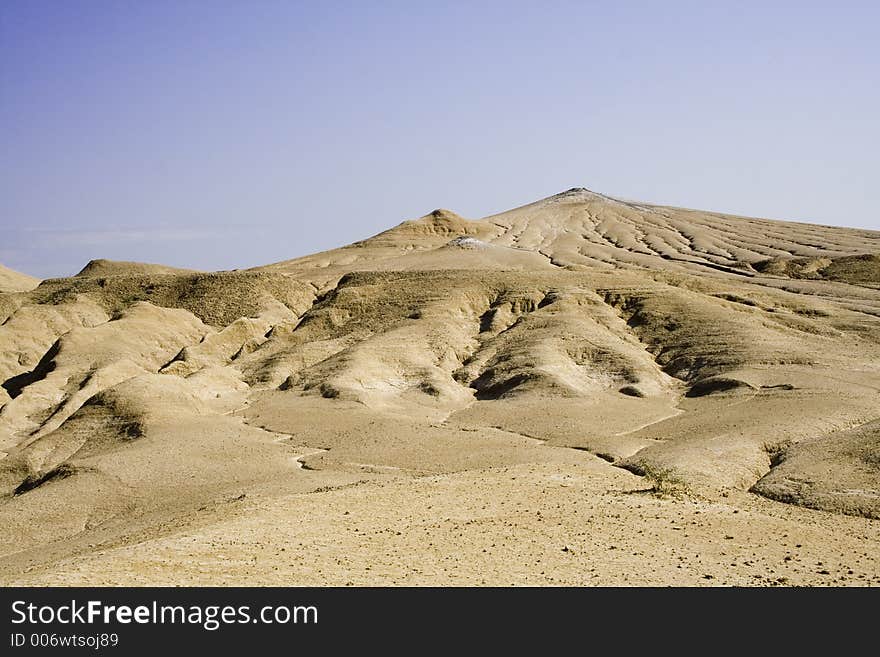 Muddy volcanos landscape Romania. Muddy volcanos landscape Romania