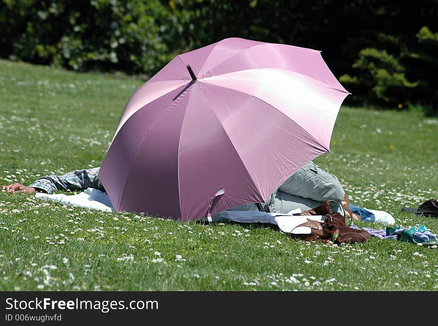 Couple under umbrella. Couple under umbrella