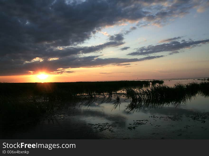 Sunset reflection