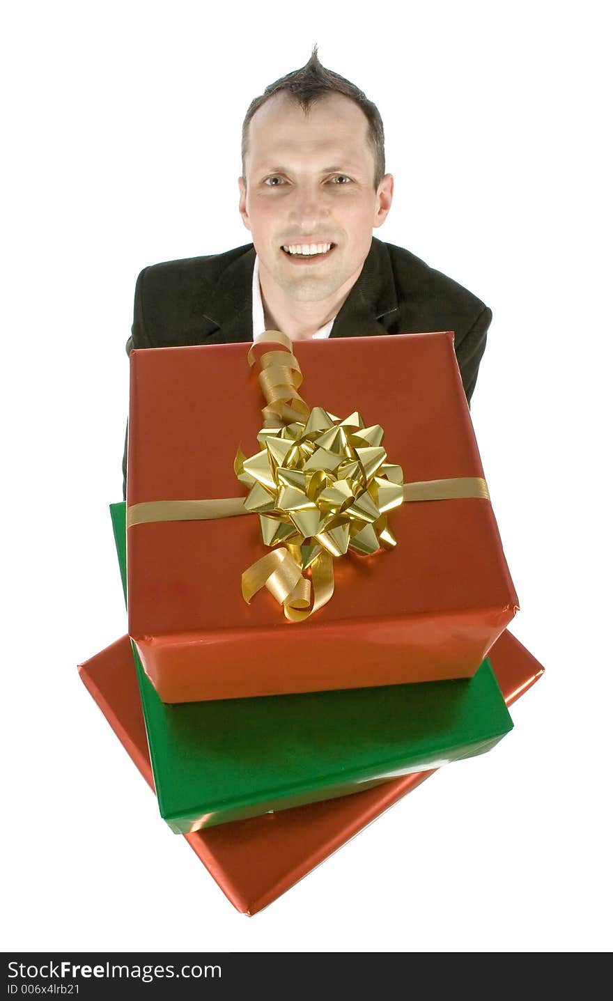 Man with gifts