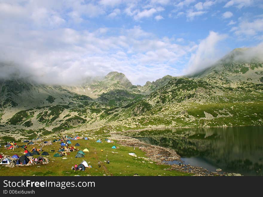 Bucura base camp from Retezat Mountains in Romania. Bucura base camp from Retezat Mountains in Romania