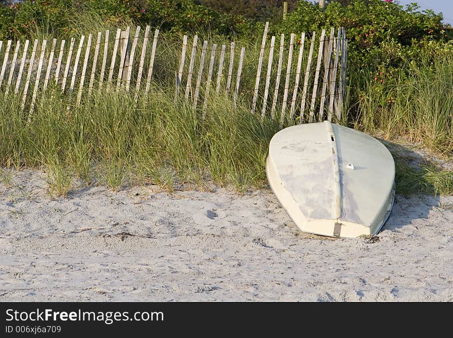 Boat on sand beach. Boat on sand beach