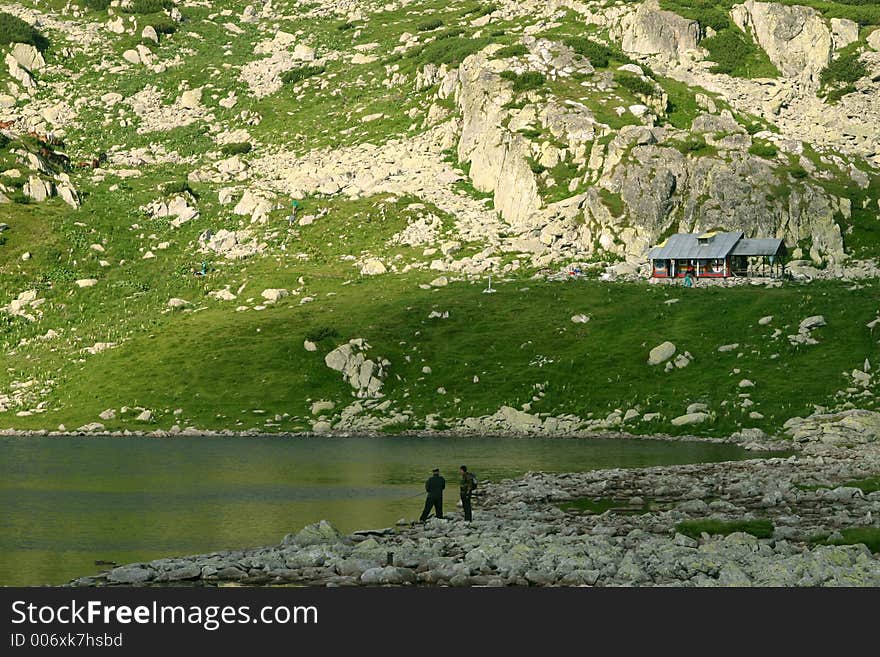 Rescu team mountain shelter in Retezat Mountains - Romania