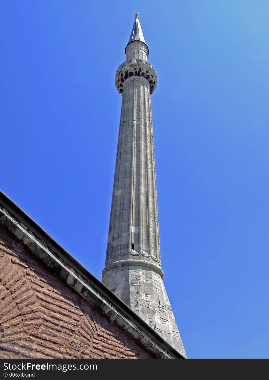 Minaret from a mosque. Minaret from a mosque