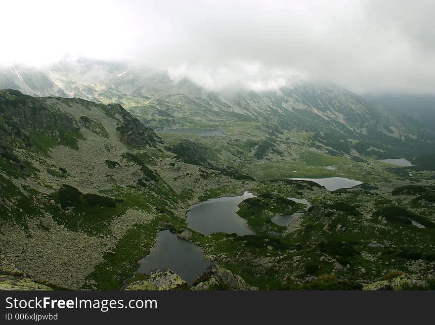 Six glacial lakes in Retezat Mountains - Romania. Six glacial lakes in Retezat Mountains - Romania