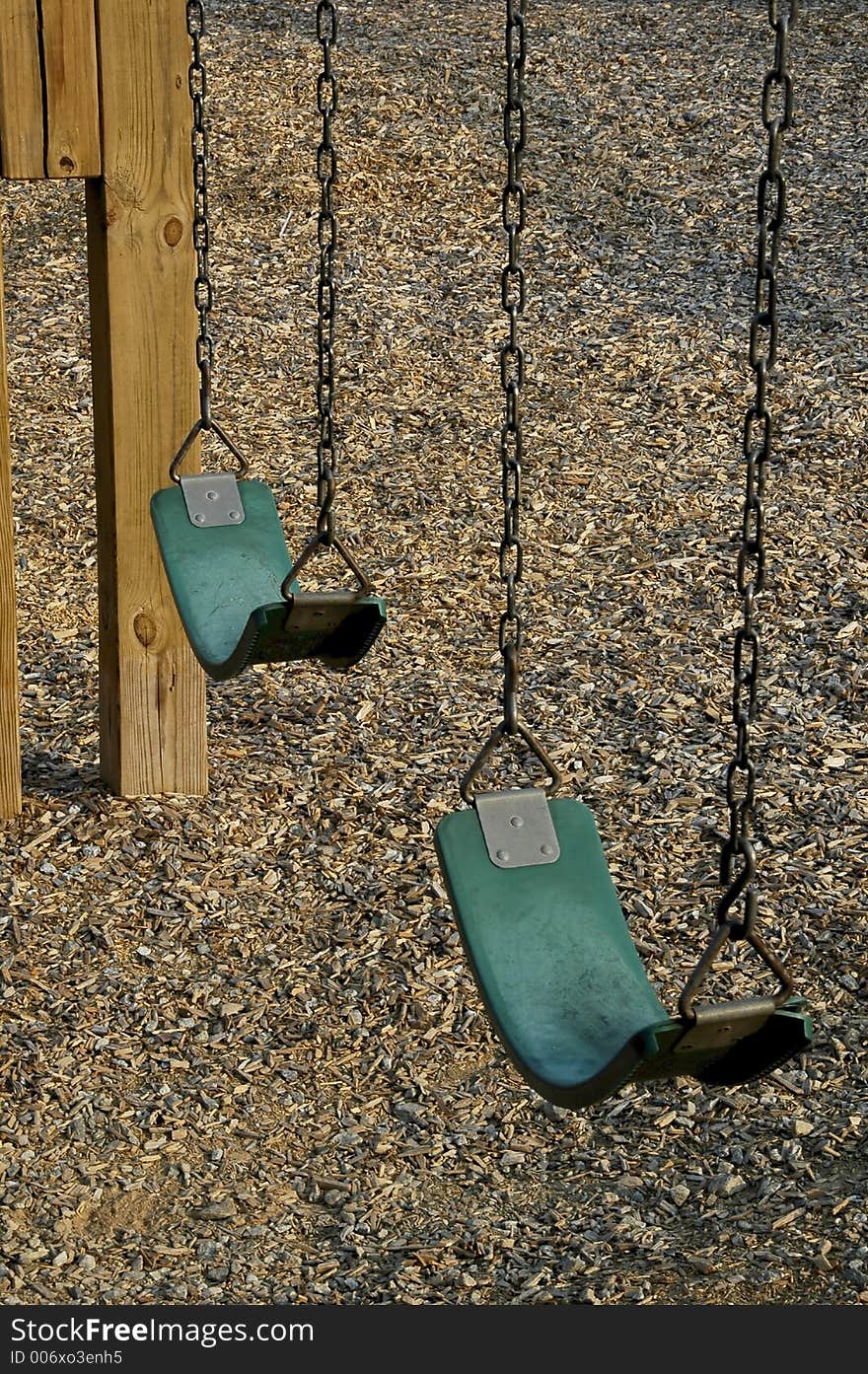 Swings in new playground