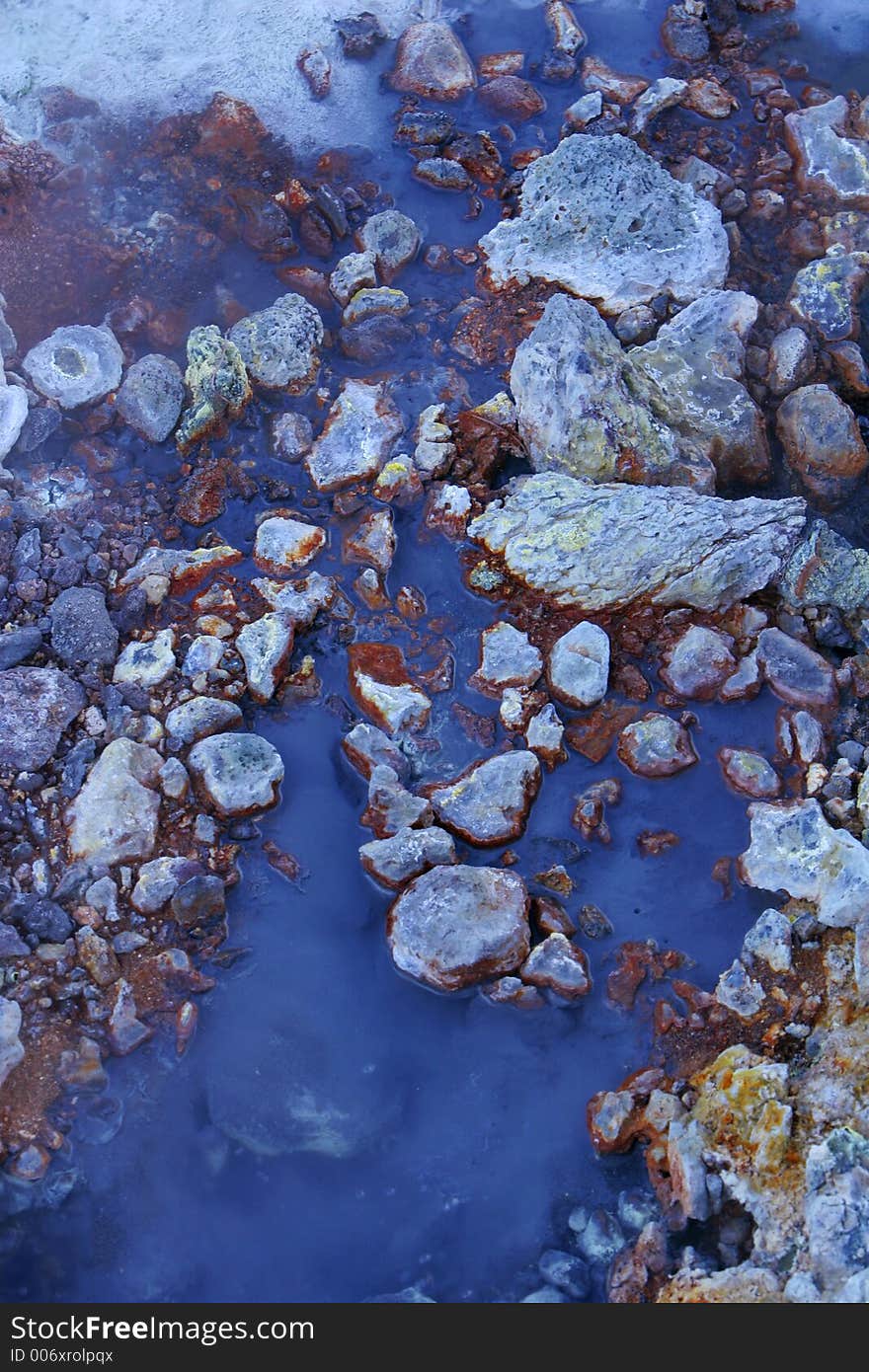 Colors in the ground at a place where geothermal heat burst up to the surface, all kinds of colors and textures in the ground. Colors in the ground at a place where geothermal heat burst up to the surface, all kinds of colors and textures in the ground