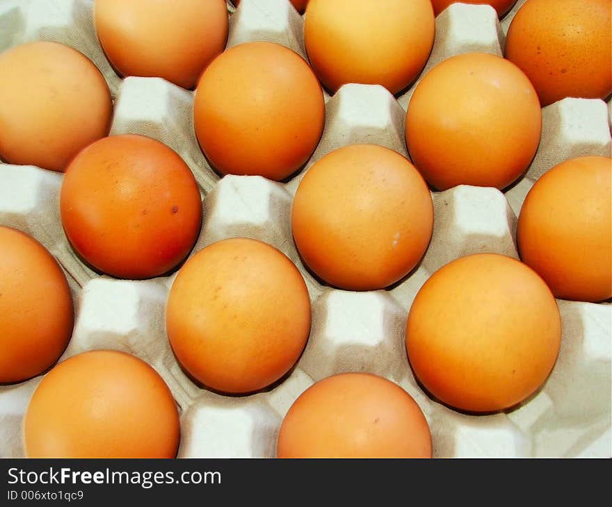 Eggs in tray