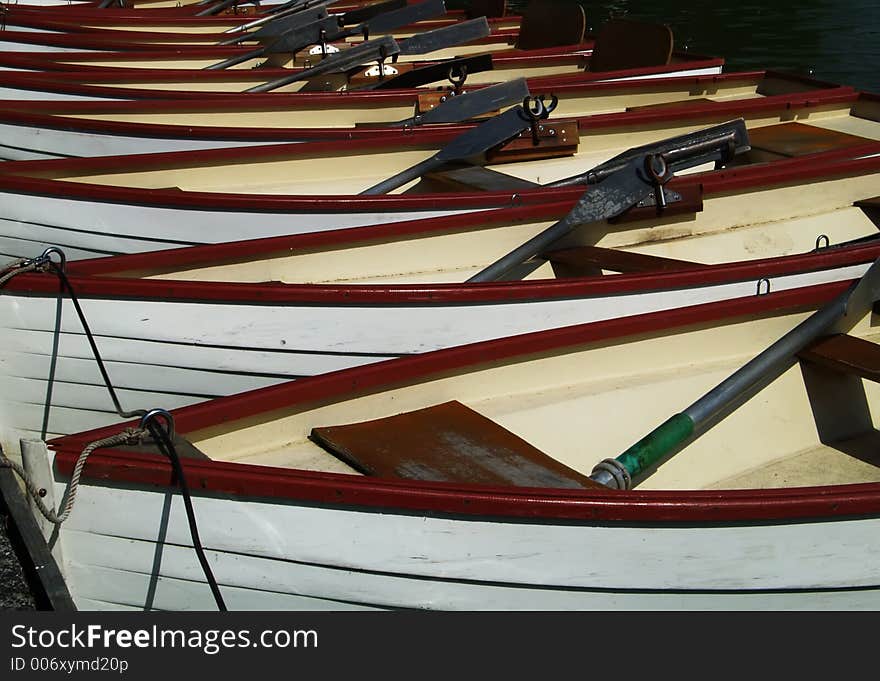 Empty rowboats