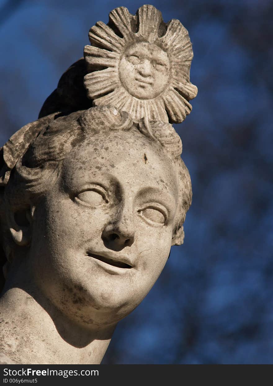 Marble sculpture in the Summer Garden in Saint-Petersburg. Marble sculpture in the Summer Garden in Saint-Petersburg