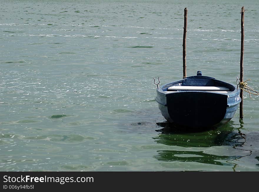 Boats on a lake