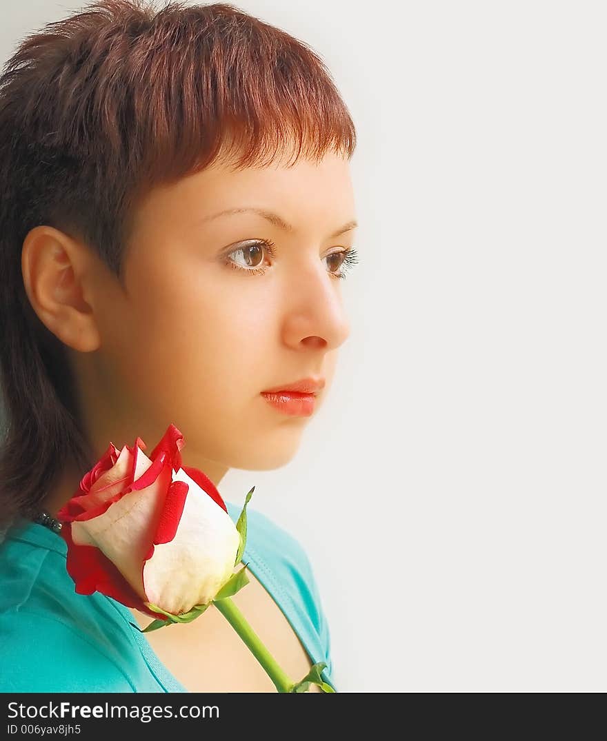 Girl With Rose