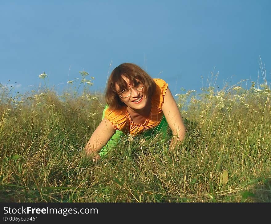 Girl On Grass