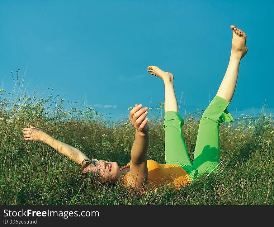 Fitness girl, active girl