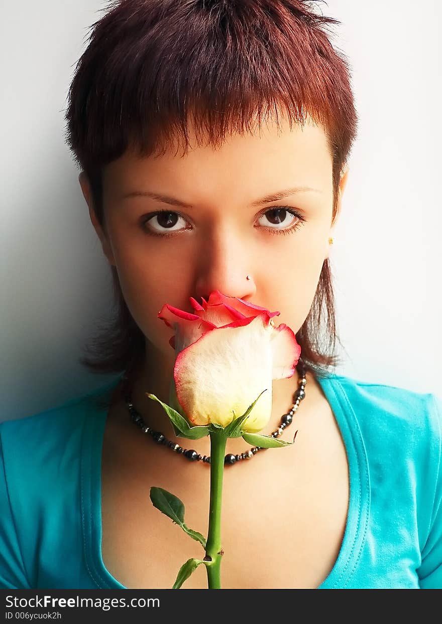 Girl with rose