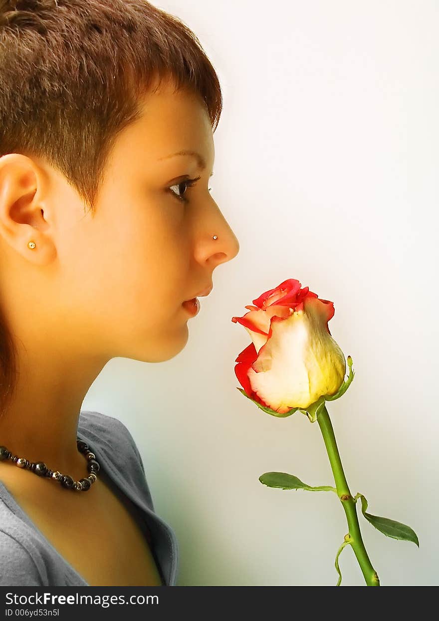 Girl with rose