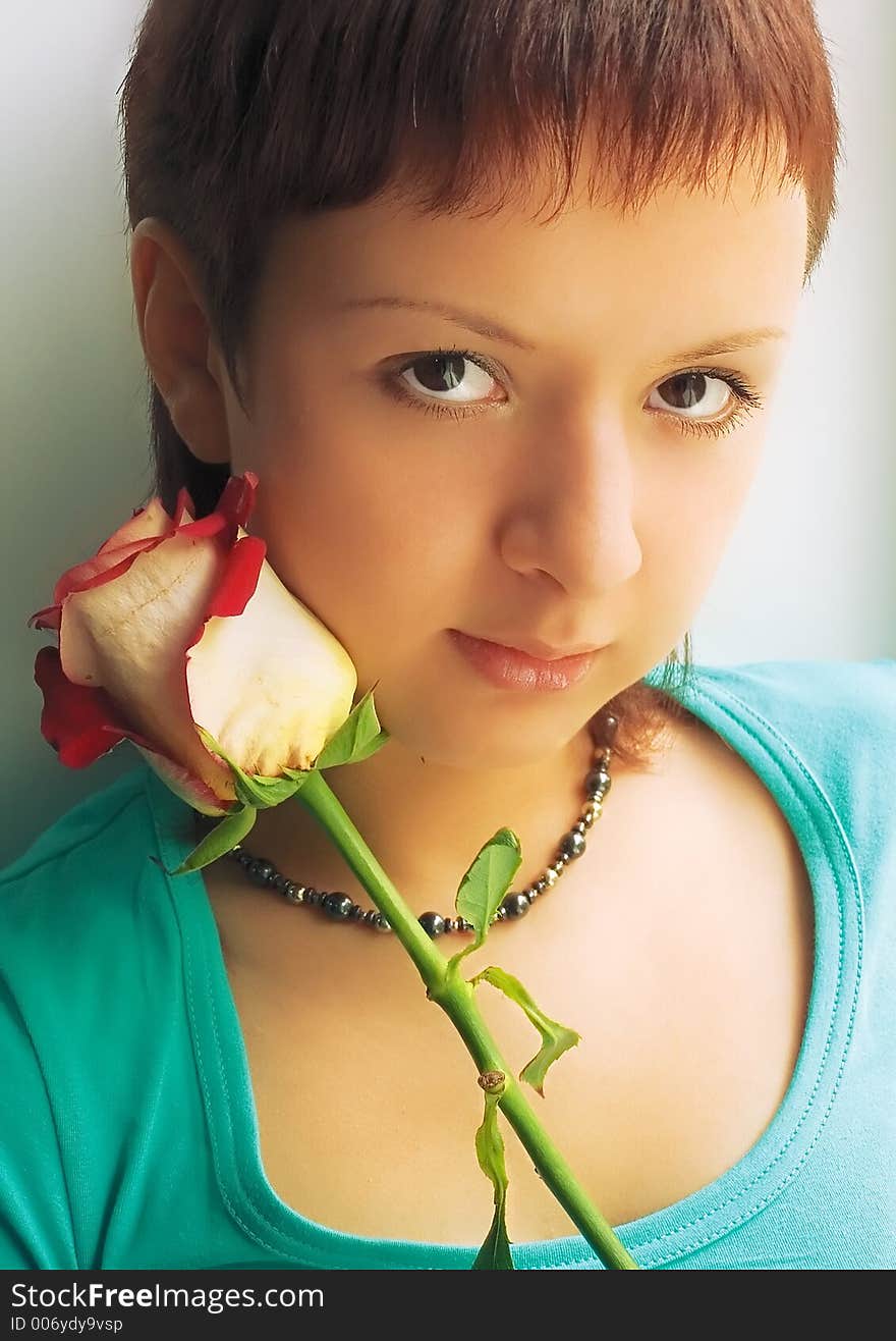 Girl with rose