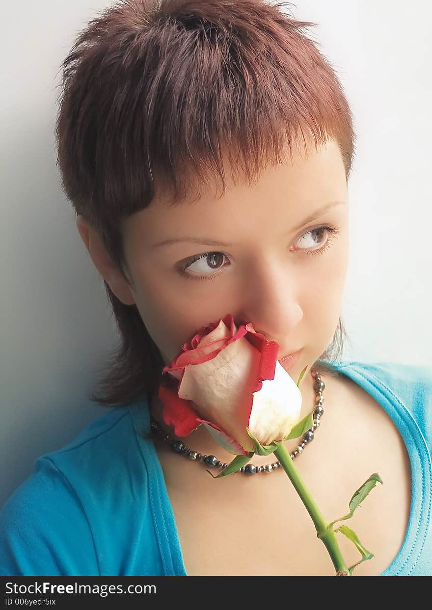 Girl with rose