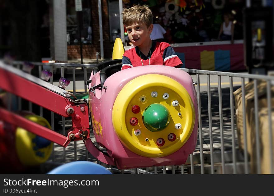 Child on a Carnival Ride