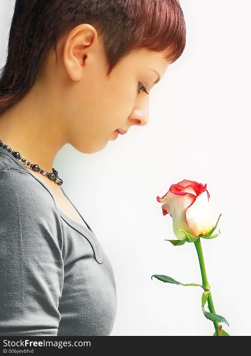 Girl with rose