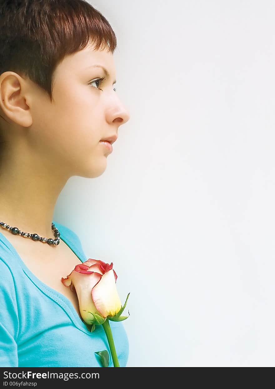 Girl With Rose