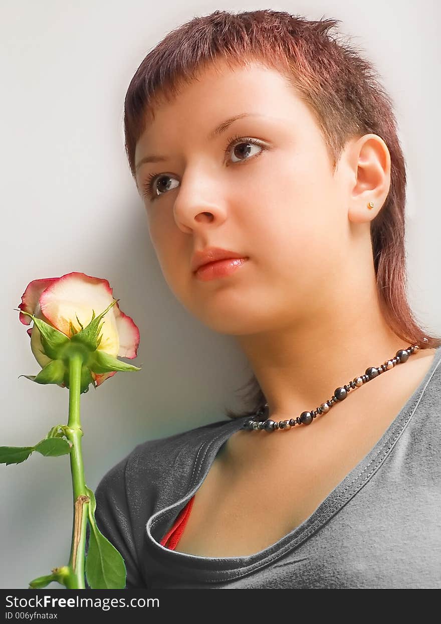 Girl with rose