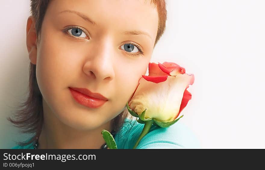 Girl with rose