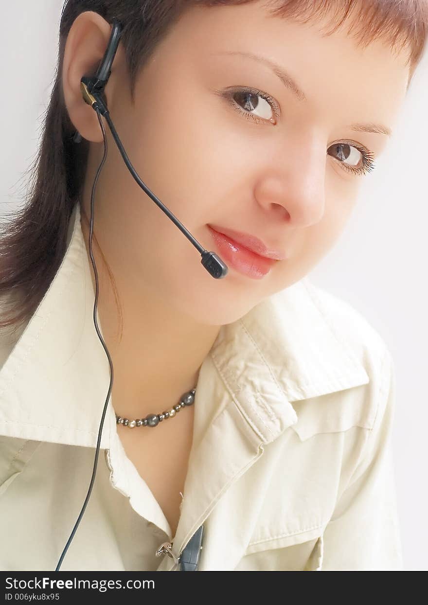 Woman operator, Customer Support