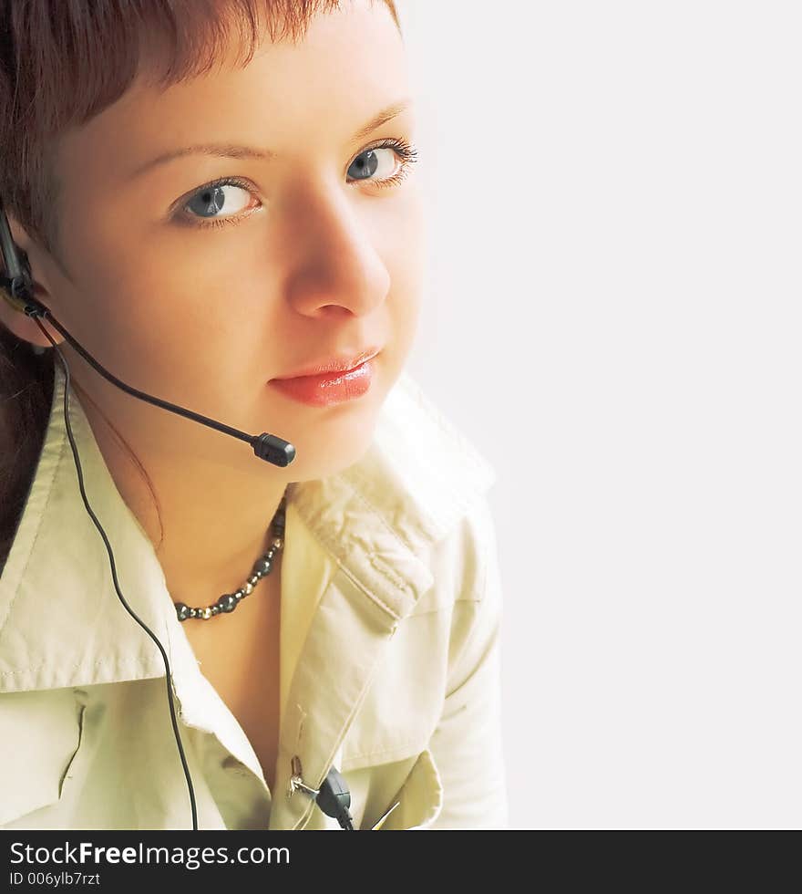 Customer Support, woman operator