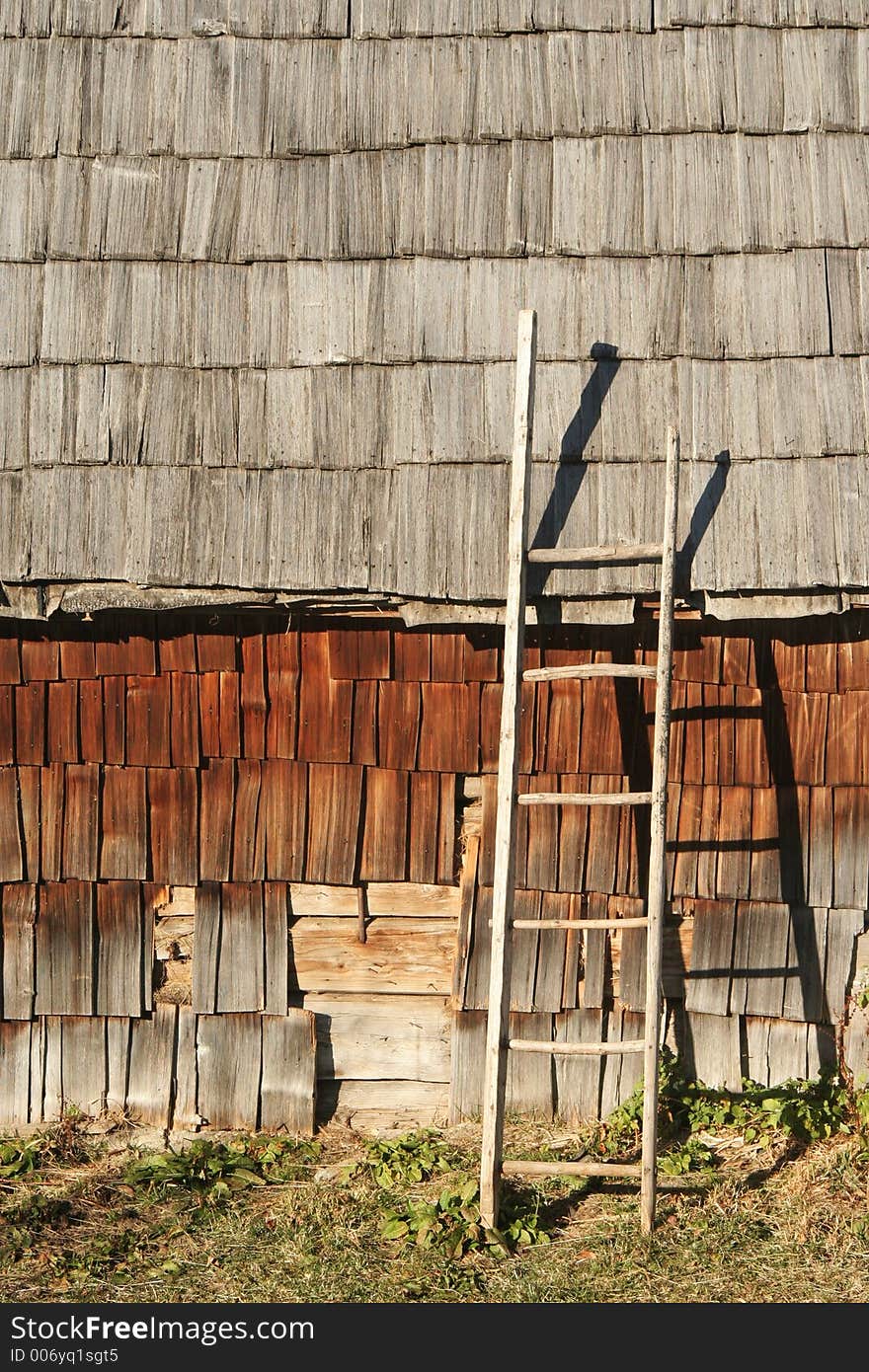 Details of an old wood house, in a country village. Details of an old wood house, in a country village.